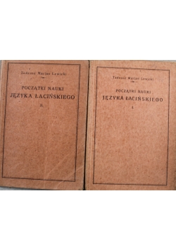 Początki nauki języka łacińskiego Tom I i II ok 1926 r.