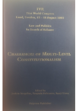 Challenges of Multi Level Constitutionalism