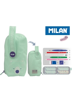 Multipiórnik MILAN owalny z 4 piórnikami BERRYWOOD zielony