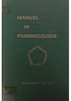 Manuel de Pharmacologie