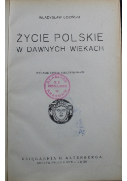 Życie Polskie w dawnych wiekach 1920 r