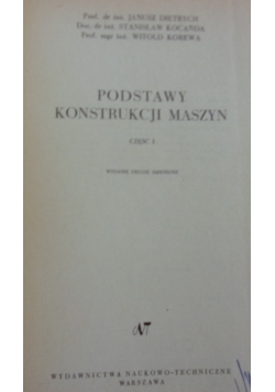 Podstawy konstrukcji maszyn część I