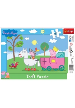 Puzzle ramkowe 15 Peppa rycerz TREFL