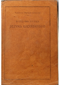 Wstępna nauka języka łacińskiego 1929 r.