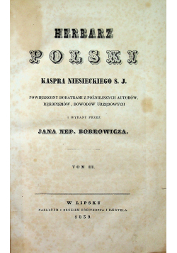 Herbarz polski Tom III 1839 r.