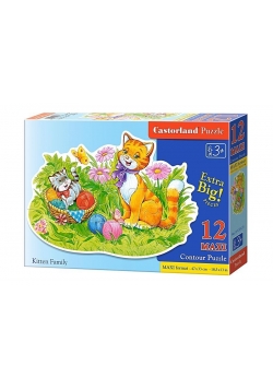 Puzzle 12 maxi Kocia rodzina CASTOR