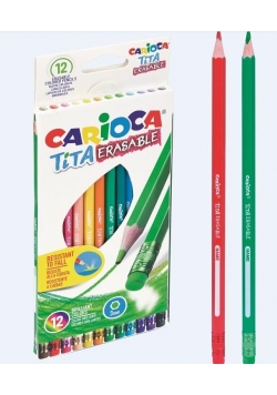 Kredki ołówkowe wymazywalne 12 kolorów CARIOCA