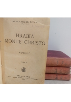 Hrabia Monte Christo, zestaw 4 książek,  ok 1929 r.