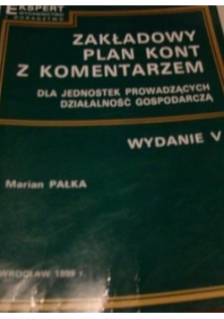 Zakładowy plan kont z komentarzem, wyd V