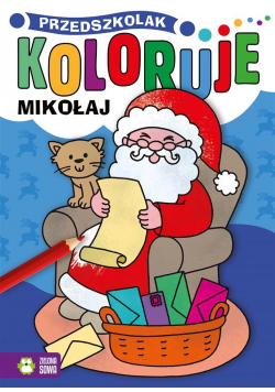Przedszkolak koloruje. Mikołaj