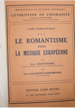 Le Romantisme dans La Musique Europeenne