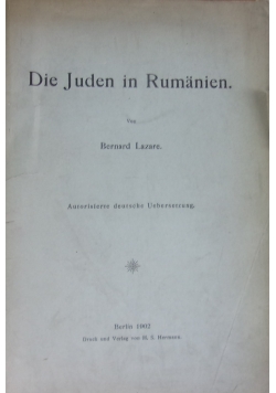 Die Juden in Rumanien, 1902r.