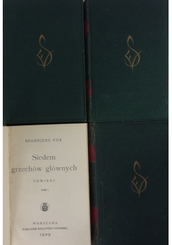 Siedem Grzechów Głównych, zestaw 4 książek, 1929r.