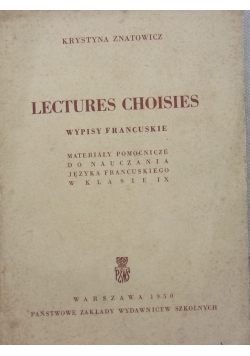 Lectures choisies wypisy francuskie, 1950 r.