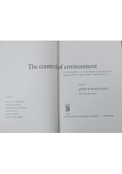 The control of environment