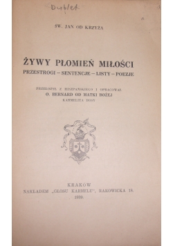 Dzieła św. Jana od Krzyża, 1939 r.
