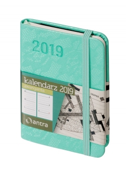 Kalendarz 2019 Awangarda A7 miętowy