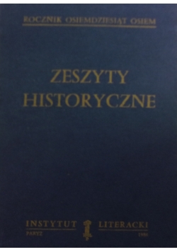 Zeszyty historyczne, zestaw 4- książek