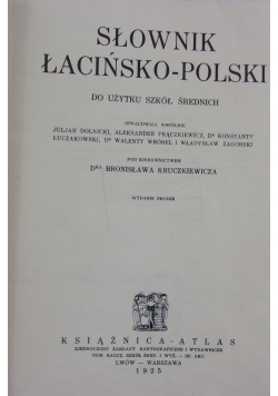 Słownik Łacińsko-Polski , 1925r.
