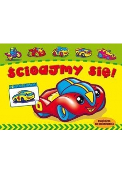 Książeczka do kolorowania z naklejka. Ścigajmy się