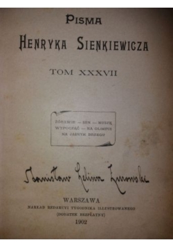 Pisma, tom XXXVII, 1902 r.
