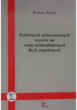 O pewnych zastosowaniach wzorów na sumę unimodularnych liczb zespolonych