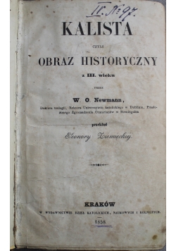 Kalista czyli obraz historyczny z III wieku 1858 r.