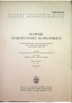 Słownik starożytności słowiańskich tom 4 część 2