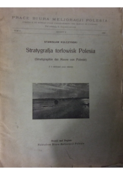 Stratygrafia torfowisk Polesia, 1930r.