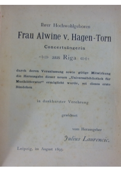 Frau Alwine v. Hagen-Torn, 1893 r.