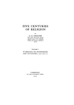 Five centuries of religion, Vol. I, 1923 r.