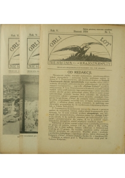 Orli lot miesięcznik krajoznawczy, 1924 r. Zestaw 3 książek