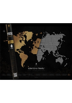 Mapa zdrapka. Loft black