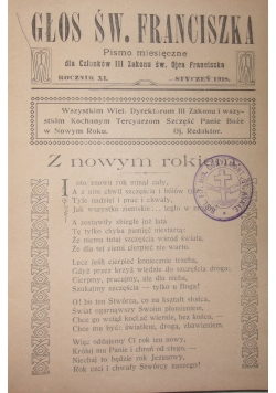 Głos św. Franciszka rocznik XI, 1918 r.