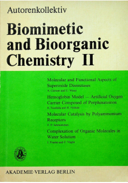 Biomimetic and bioorganic chemistry II