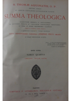 Summa Theologica, 1889r.