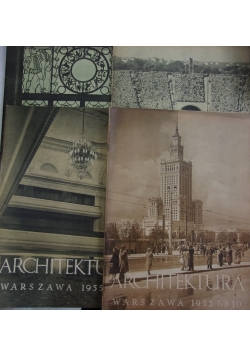 Architektura 1955 r., zestaw 4 miesięczników