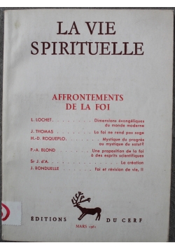 La Vie Spirituelle Nr 470
