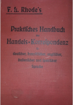 Praktisches Handbuch der Handels-Korrespondenz, 1924r.
