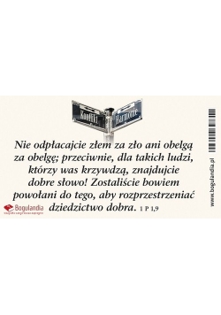 Magnes 23 na lodówkę Nie odpłacajcie złem za zło
