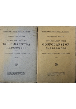 Ogólne zasady nauki gospodarstwa narodowego 2 tomy 1926 r.