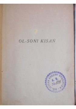 Ol-Soni Kisań. Powieść, 1934 r.