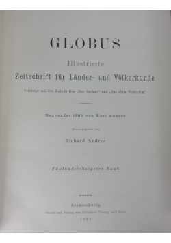 Globus Illustrierte Zeitschrift für Länder und Völkerkunde, 1899 r.