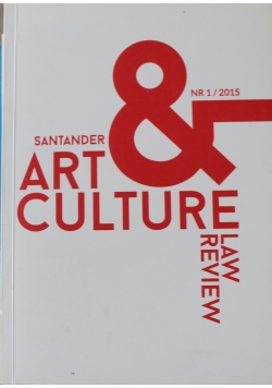 Santander Art and Culture Law Review nr 1