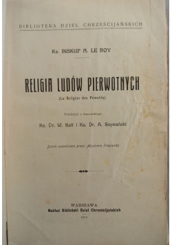 Religia Ludów Pierwotnych, 1912 r.