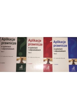 Aplikacje prawnicze, tom 1-3