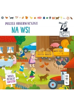 Kapitan Nauka Puzzle obserwacyjne Na wsi 4+ 54 elementy + plakat