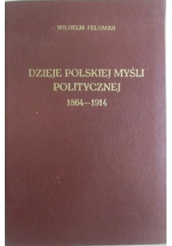 Dzieje polskiej myśli politycznej 1864 do 1914 1933 r