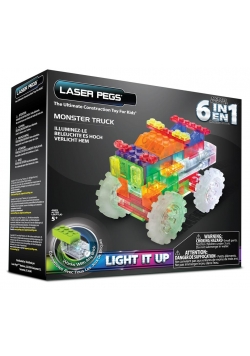 Klocki laser pegs 6 w 1 Monster truck