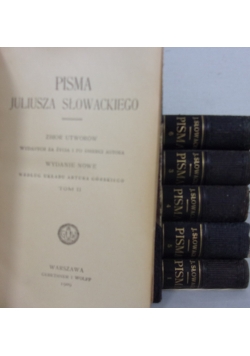 Pisma wybrane, zestaw 6 książek, 1909 r.